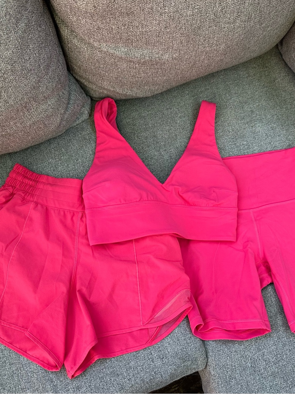 lululemon Lip Gloss align bra shorts set